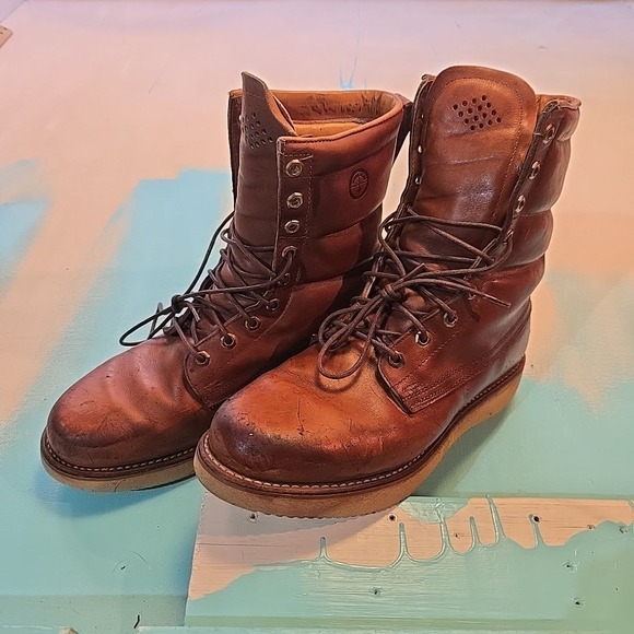 VTG Herman‎ Survivors 9.5 Moc Toe Brown Vibram Work Boots USA -20F Insulated 70s main image 6